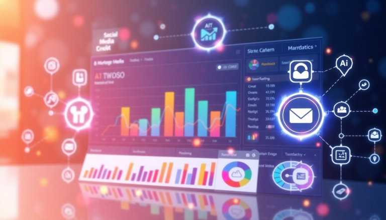 Automated KPI reporting dashboard showcasing marketing analytics automation with AI reporting assistant for cross-channel performance tracking and client analytics automation, featuring marketing data visualization and ROI tracking on the TapClicks AI platform.