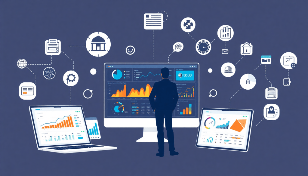 A person analyzing marketing data on a client dashboard platform, showcasing features of automated marketing reports and cross-channel reporting tools as a NinjaCat alternative and best competitor for agencies.