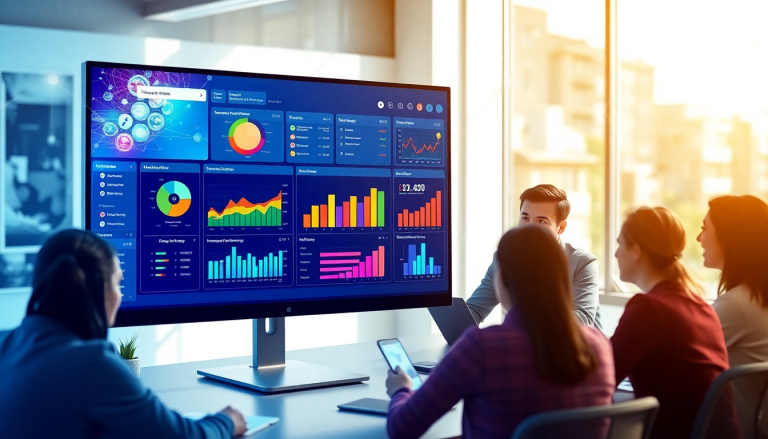Digital marketing team using TapClicks marketing dashboard for automated reporting workflows, AI-powered dashboard creation, and real-time marketing analytics with multi-channel data aggregation.